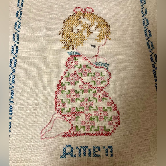 Vintage Cross Stitch of A Child’s Prayer - Picture 6 of 10